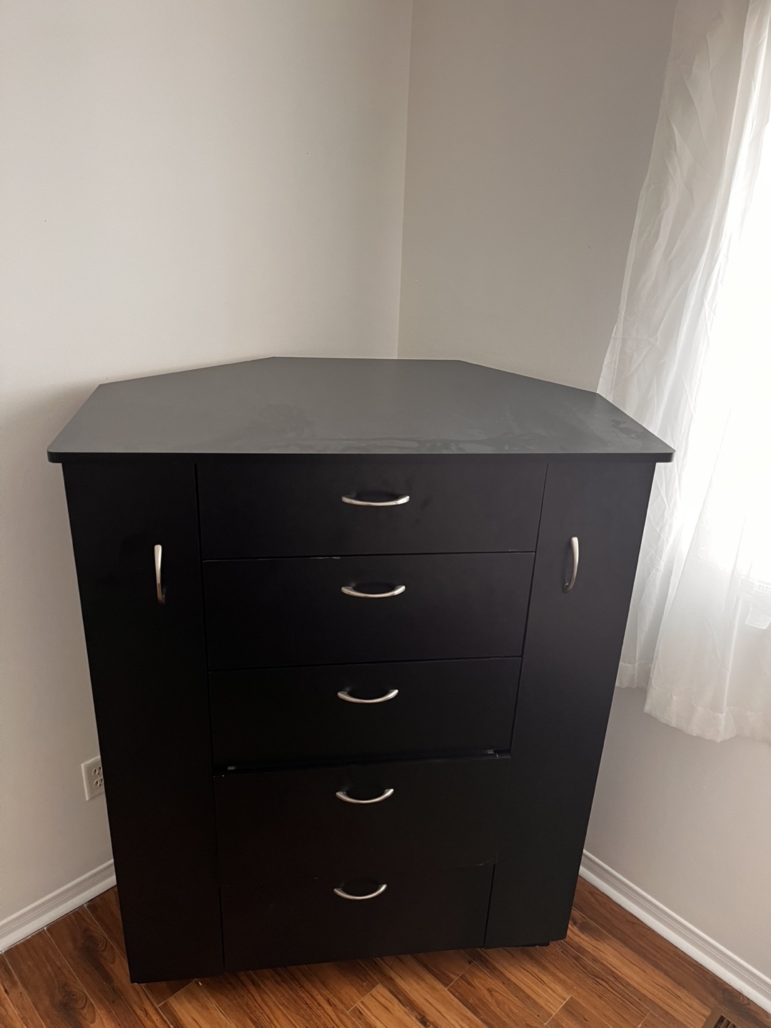 Black Corner Chest of Drawers - photo 2
