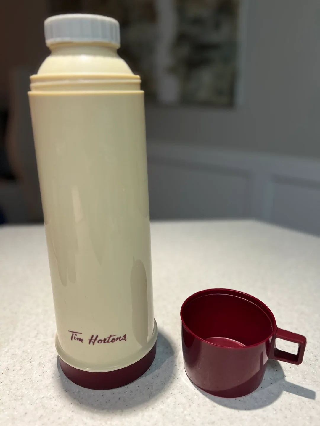 Vintage Tim Hortons Thermos & Cup image indicator(2)
