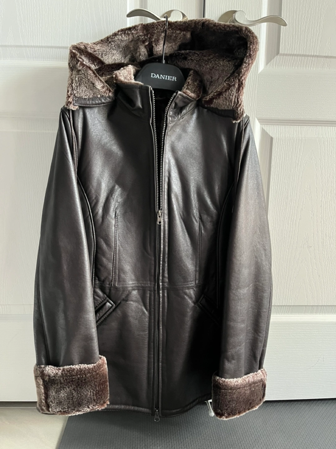 Danier soft leather jacket with hood