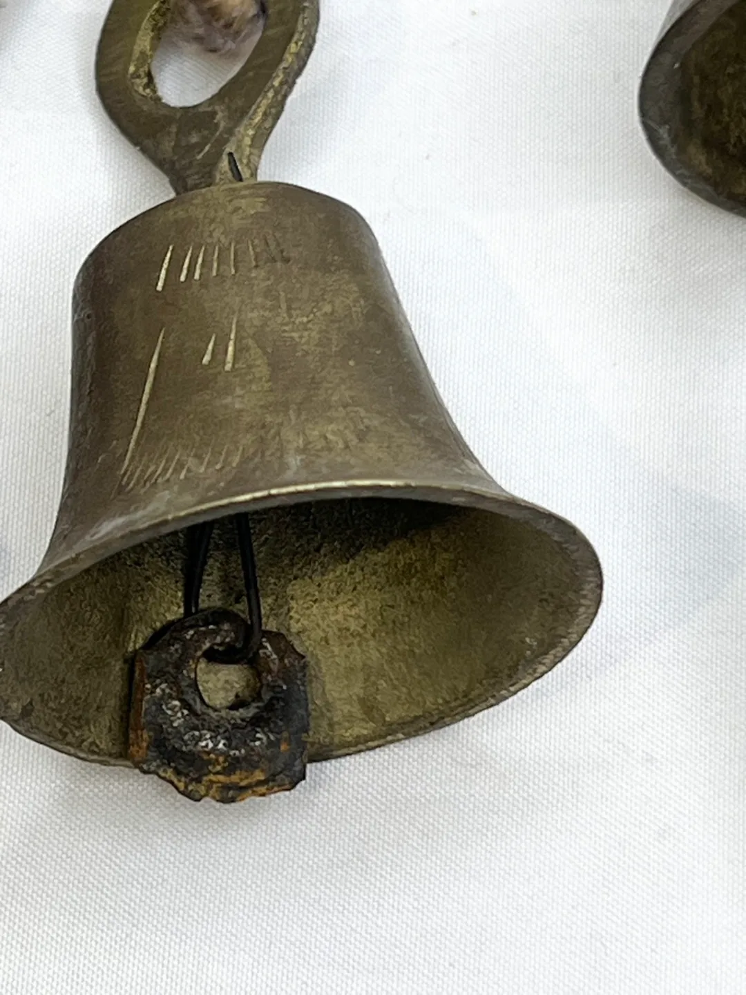 Vintage Brass bell door chimes 60s groovy image indicator(5)