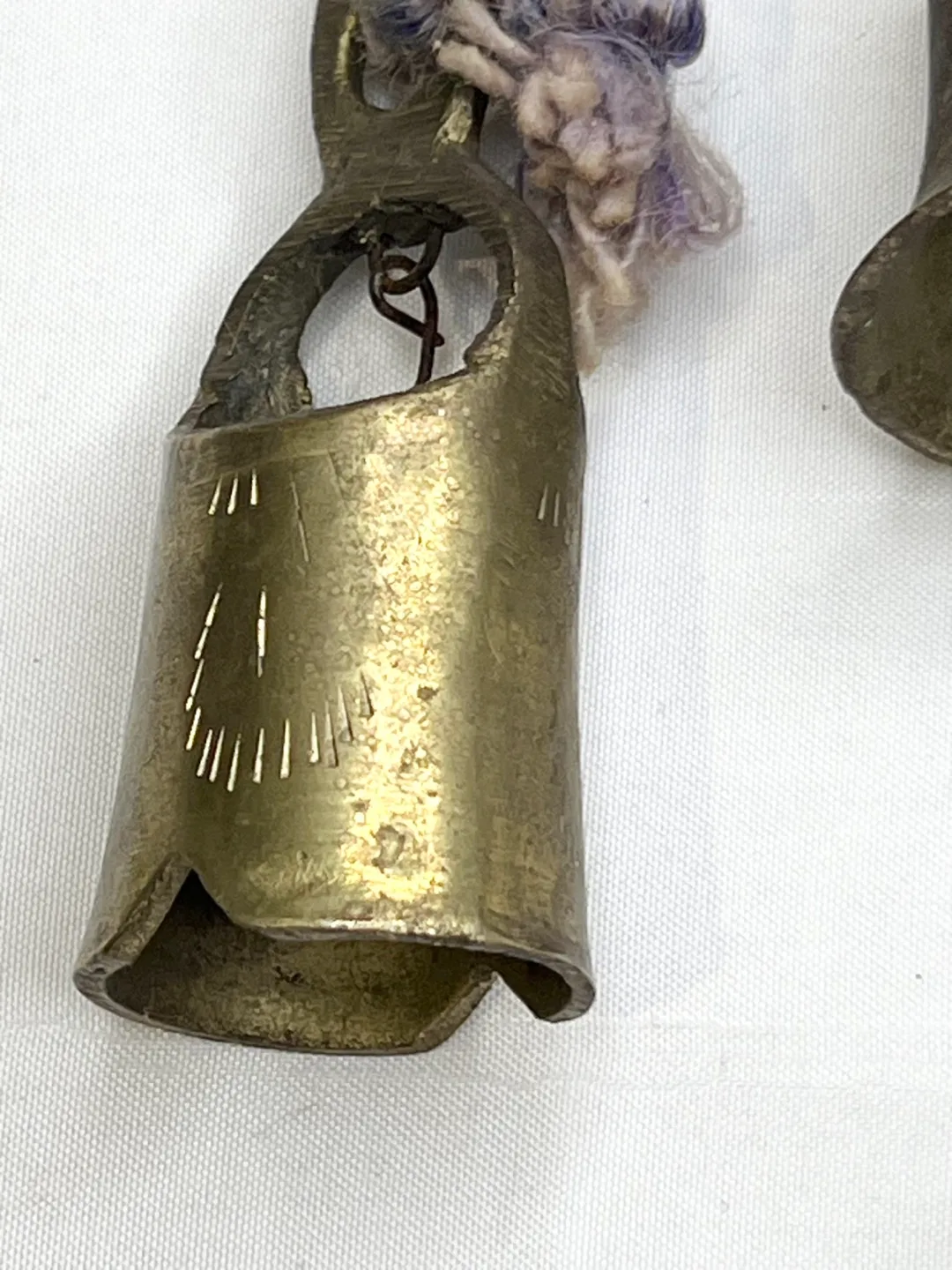 Vintage Brass bell door chimes 60s groovy image indicator(4)