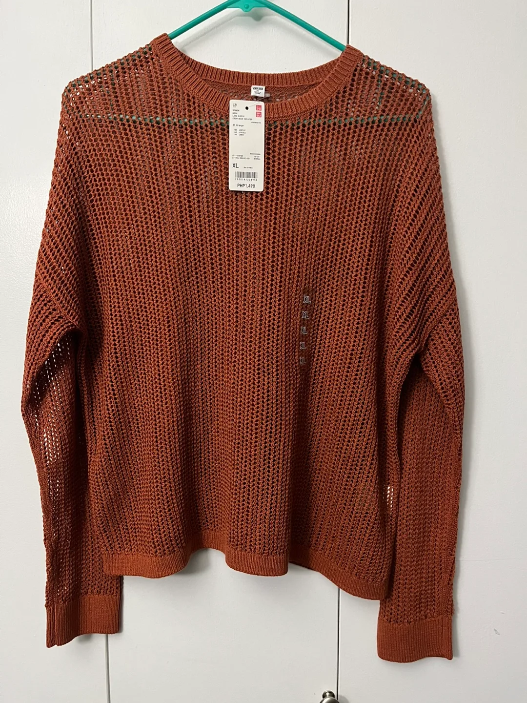 UNIQLO Mesh Long Sleeve Crew Neck Sweater image indicator(2)