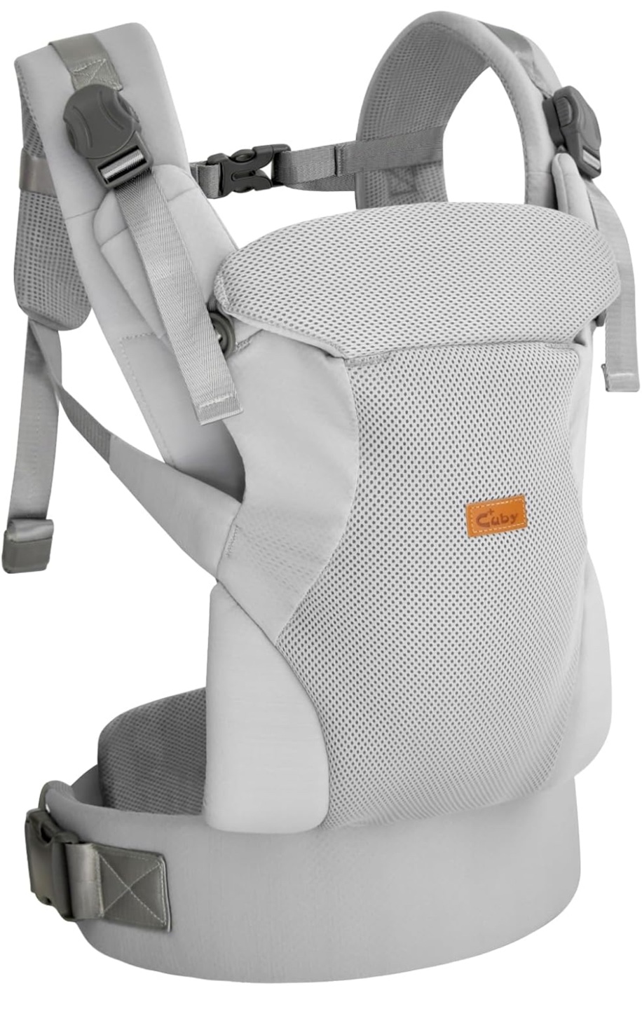 Baby Carrier - Ergonomic Design, Breathable Mesh, Grey