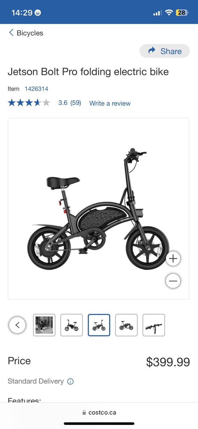Jetson Bolt  folding Electric Bike