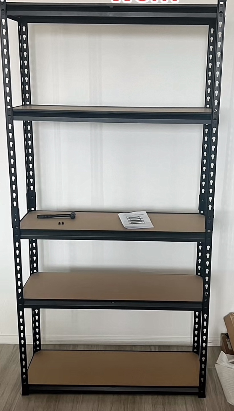 New 5-Tier Black Metal Shelving Unit