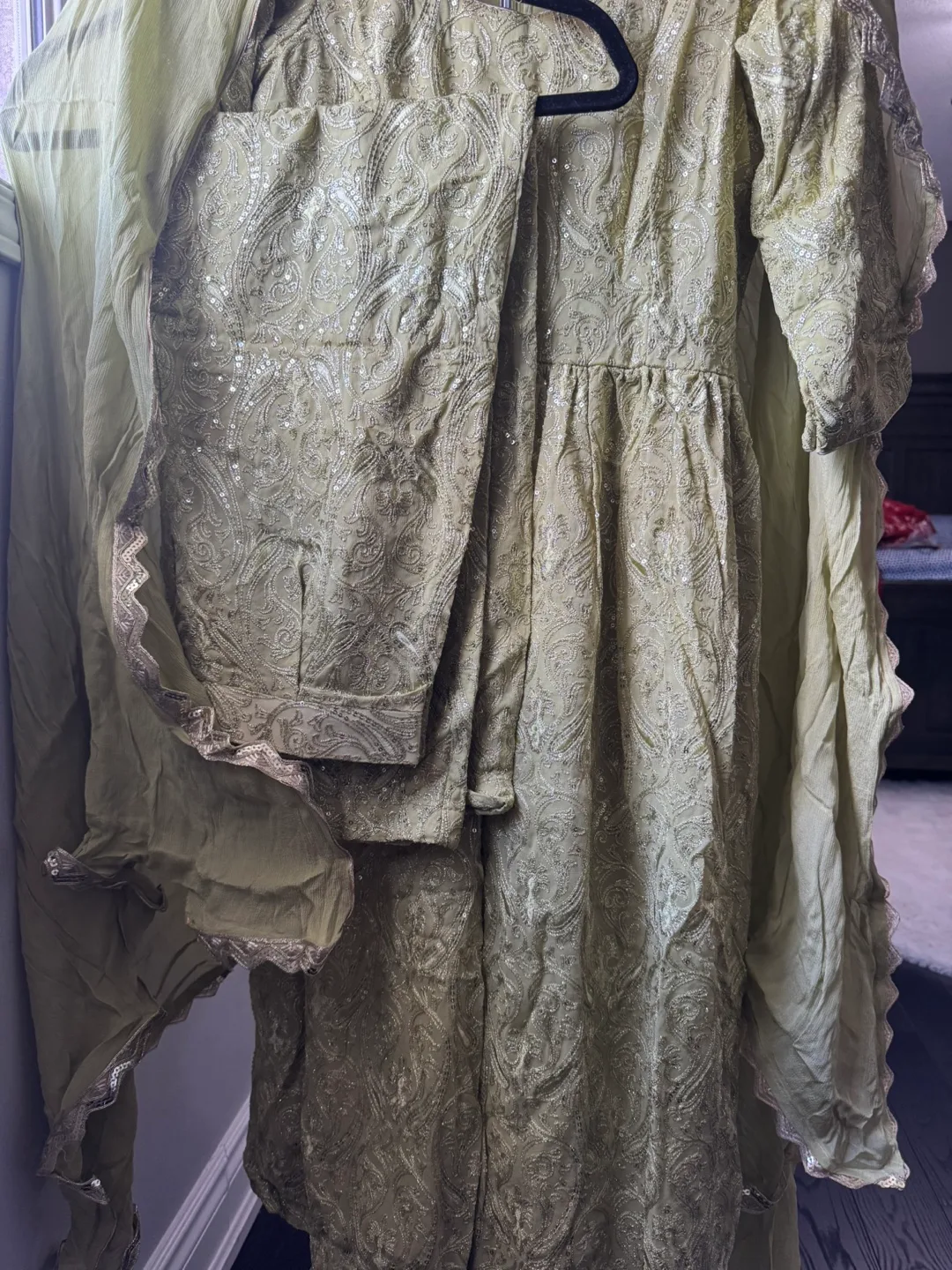 Gorgeous Olive Green Three-Piece Suit thumbnail