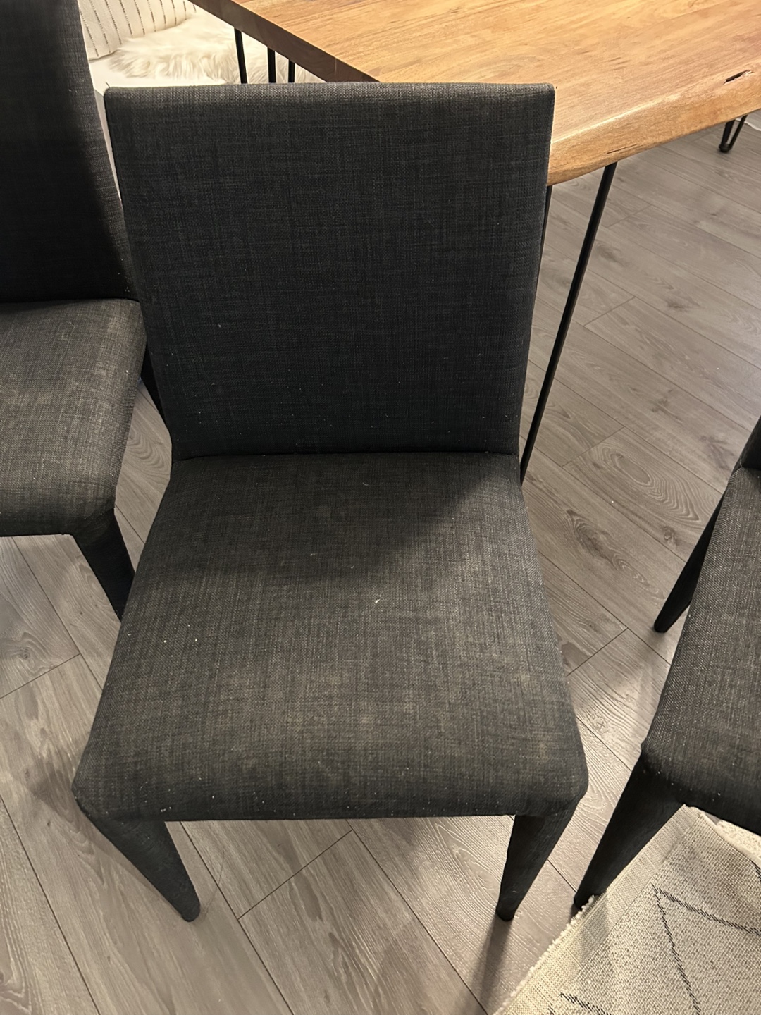 3 Dark Grey Dining Chairs - photo 4