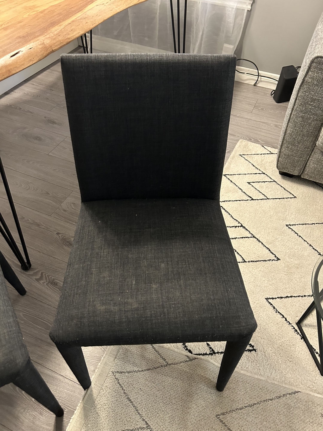 3 Dark Grey Dining Chairs - photo 3