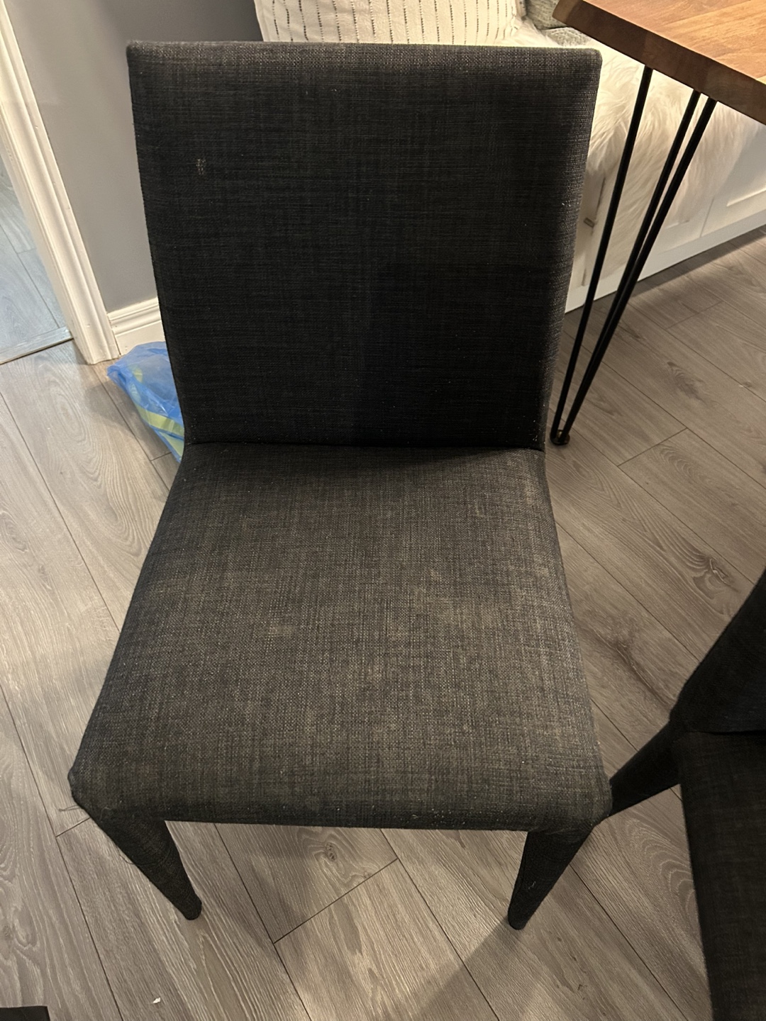 3 Dark Grey Dining Chairs - photo 2