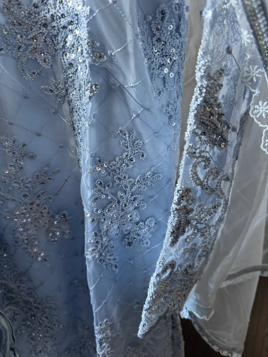 Gorgeous Light Blue Embroidered suit thumbnail
