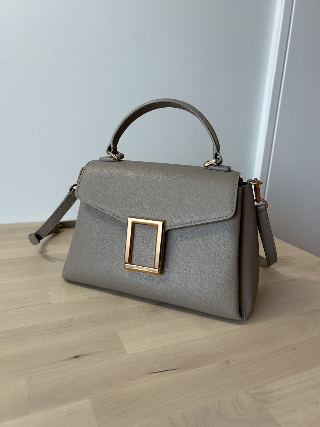 Grey shoulder bag