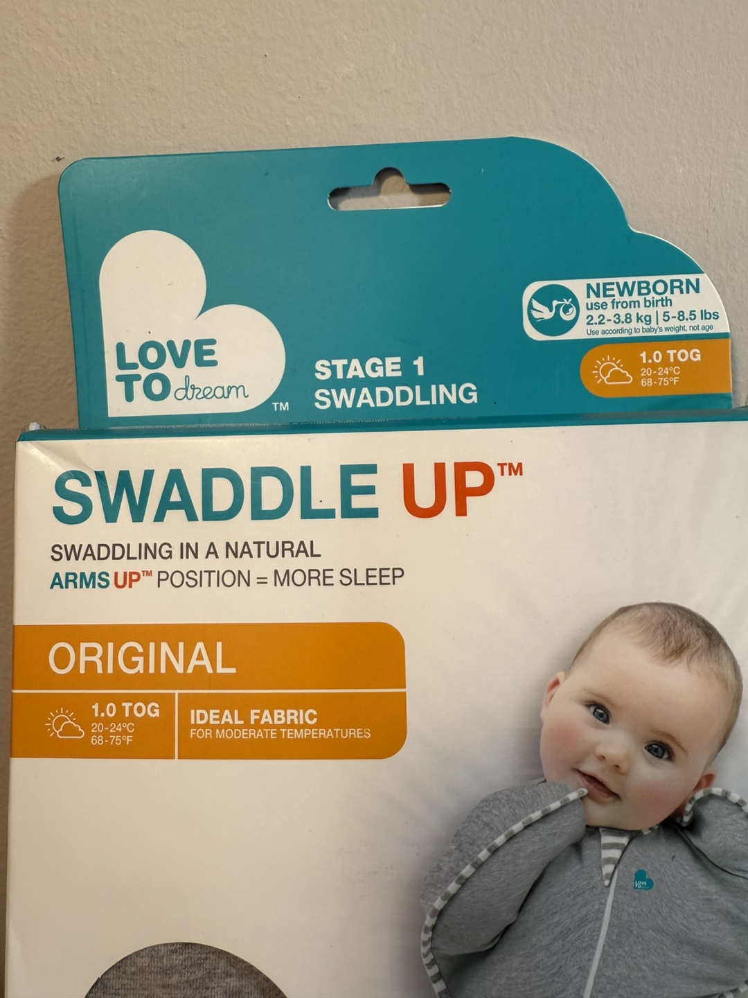Love To Dream Swaddle UP Stage 1 Swaddling Wrap, Newborn Size - photo 2