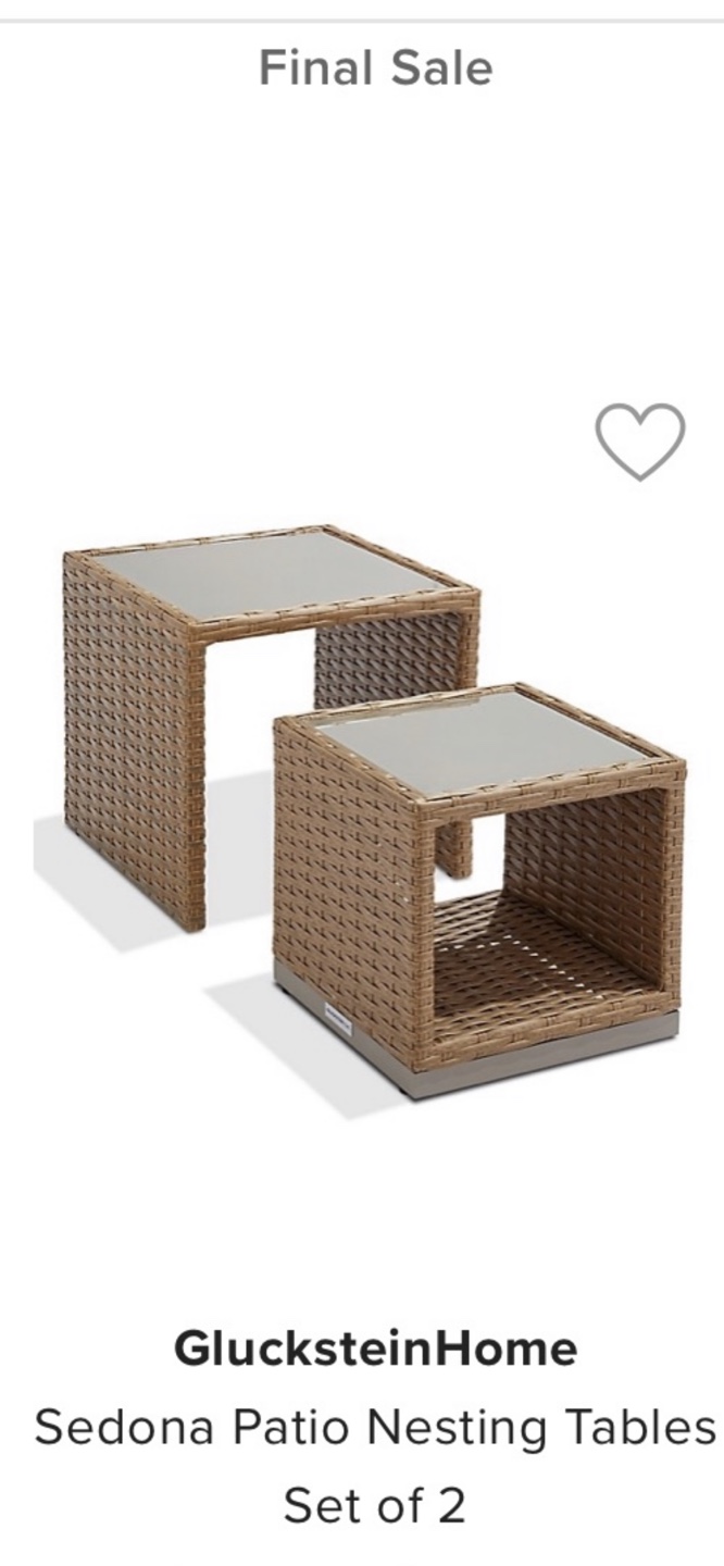 GluckSteinHome Sedona Patio Nesting Tables - Set of 2