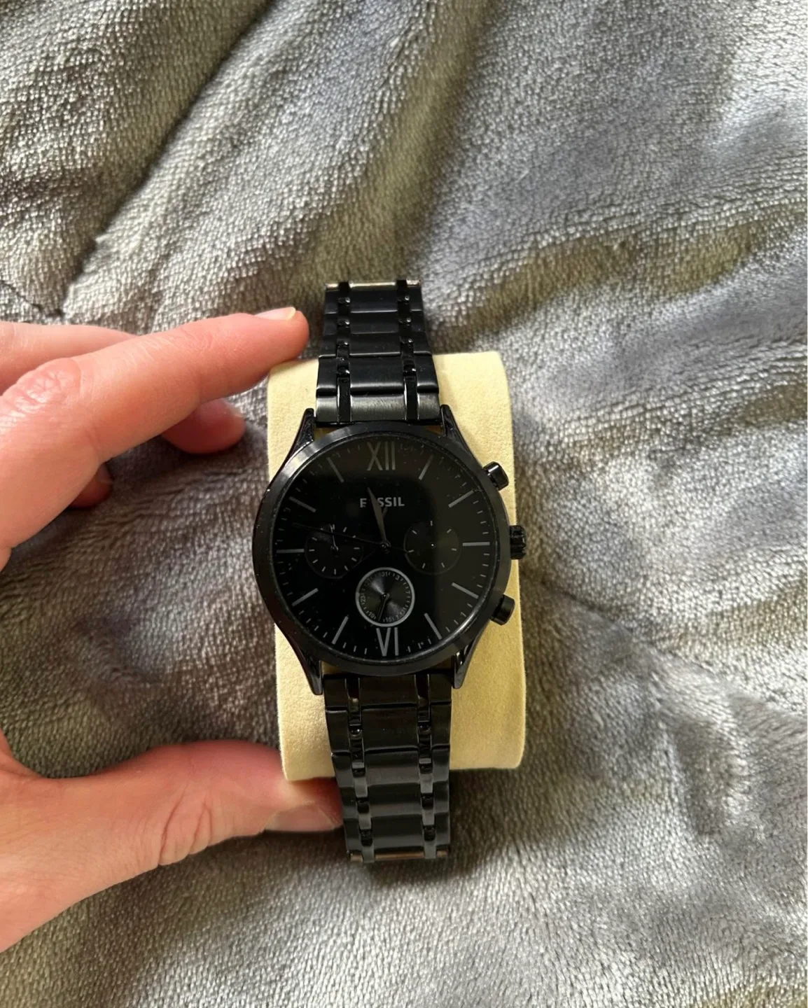 Fossil Men's Black Chronograph Watch