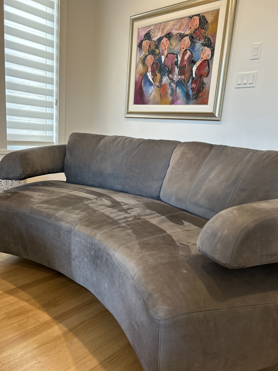 Upper Room Curved Grey Love Seats - photo 3
