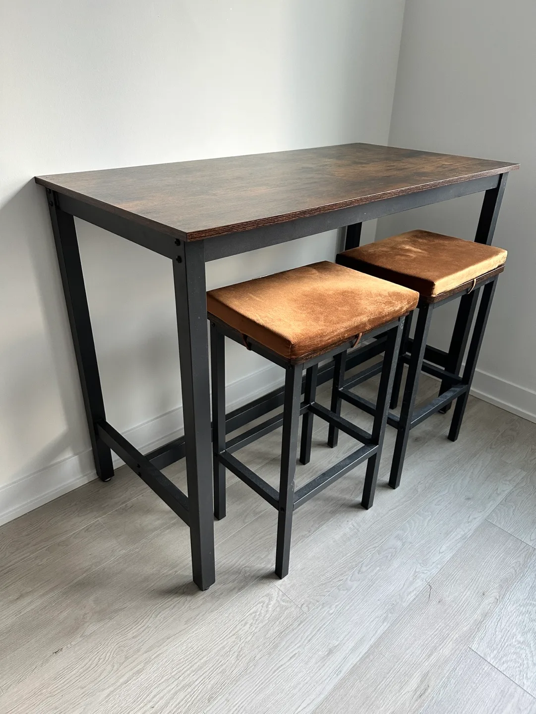Pub Long Table + Two Bar Stools thumbnail