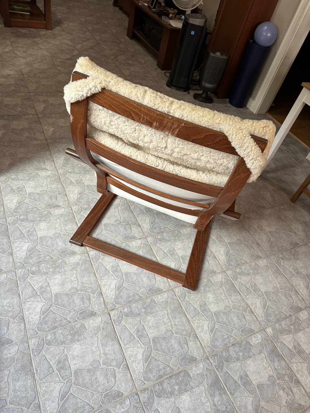 Vintage IKEA Scandinavian-Style Poang sheepskin cover chair - photo 3
