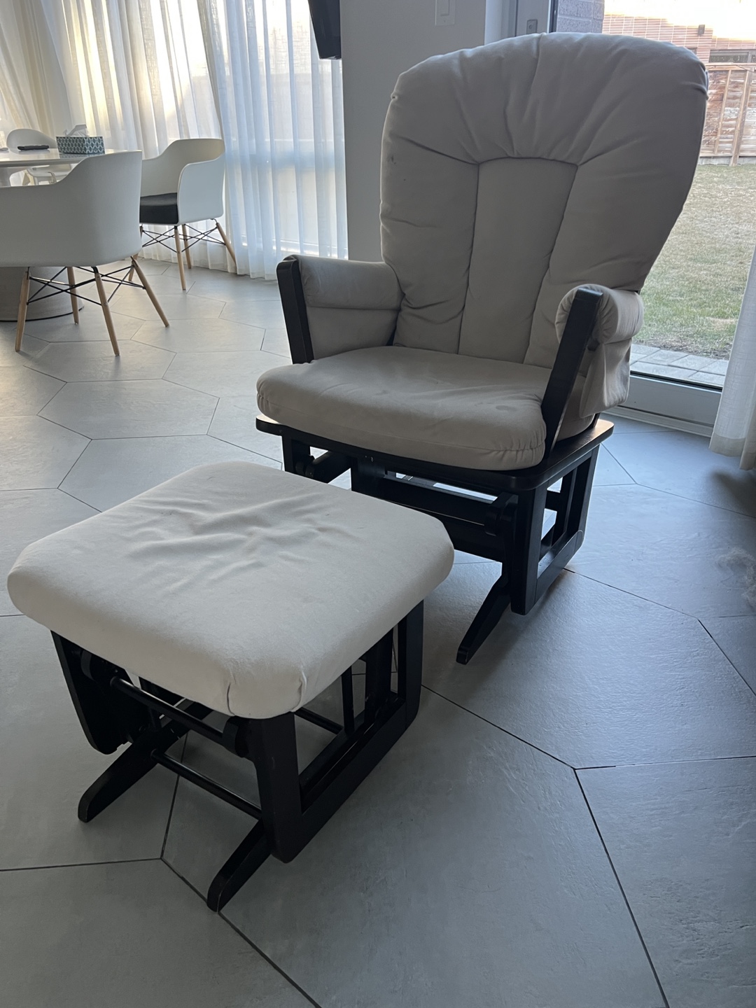 Glider Rocker with Ottoman