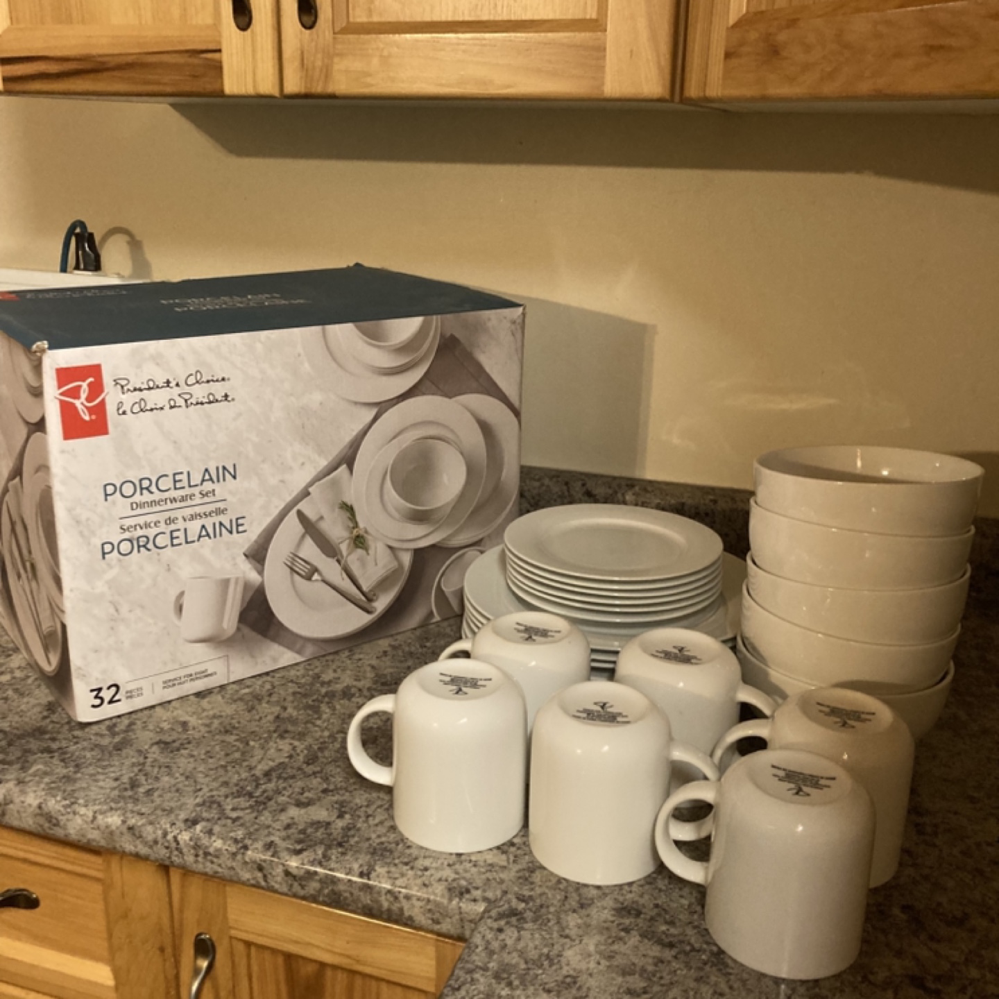 President's Choice 32-Piece + 23-Piece  Porcelain Dinnerware Set
