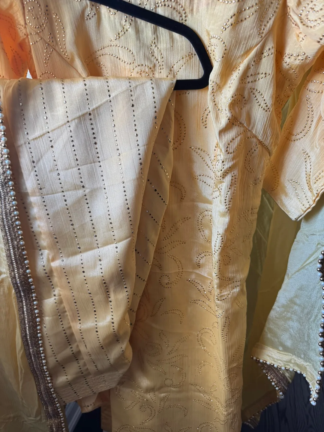 Beautiful Pale Yellow Salwar Kameez with Dupatta thumbnail