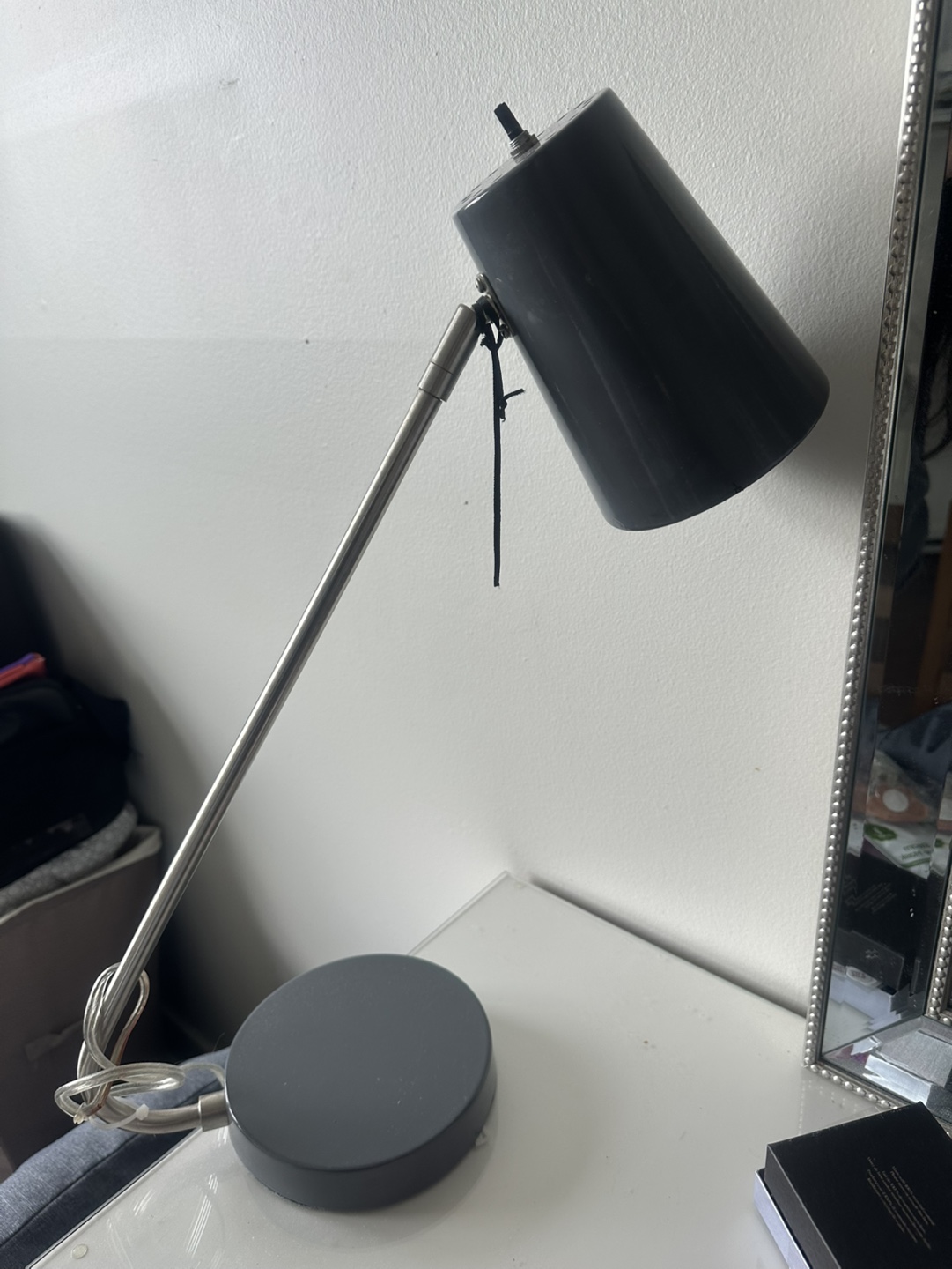 Grey Metal Desk Lamp