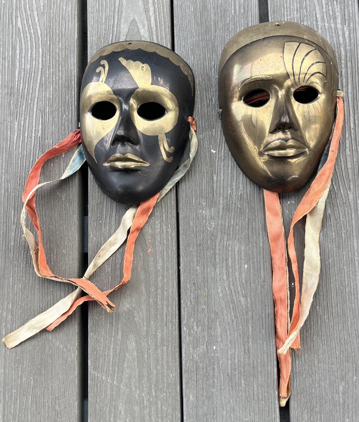Pair of Vintage Venetian Masks