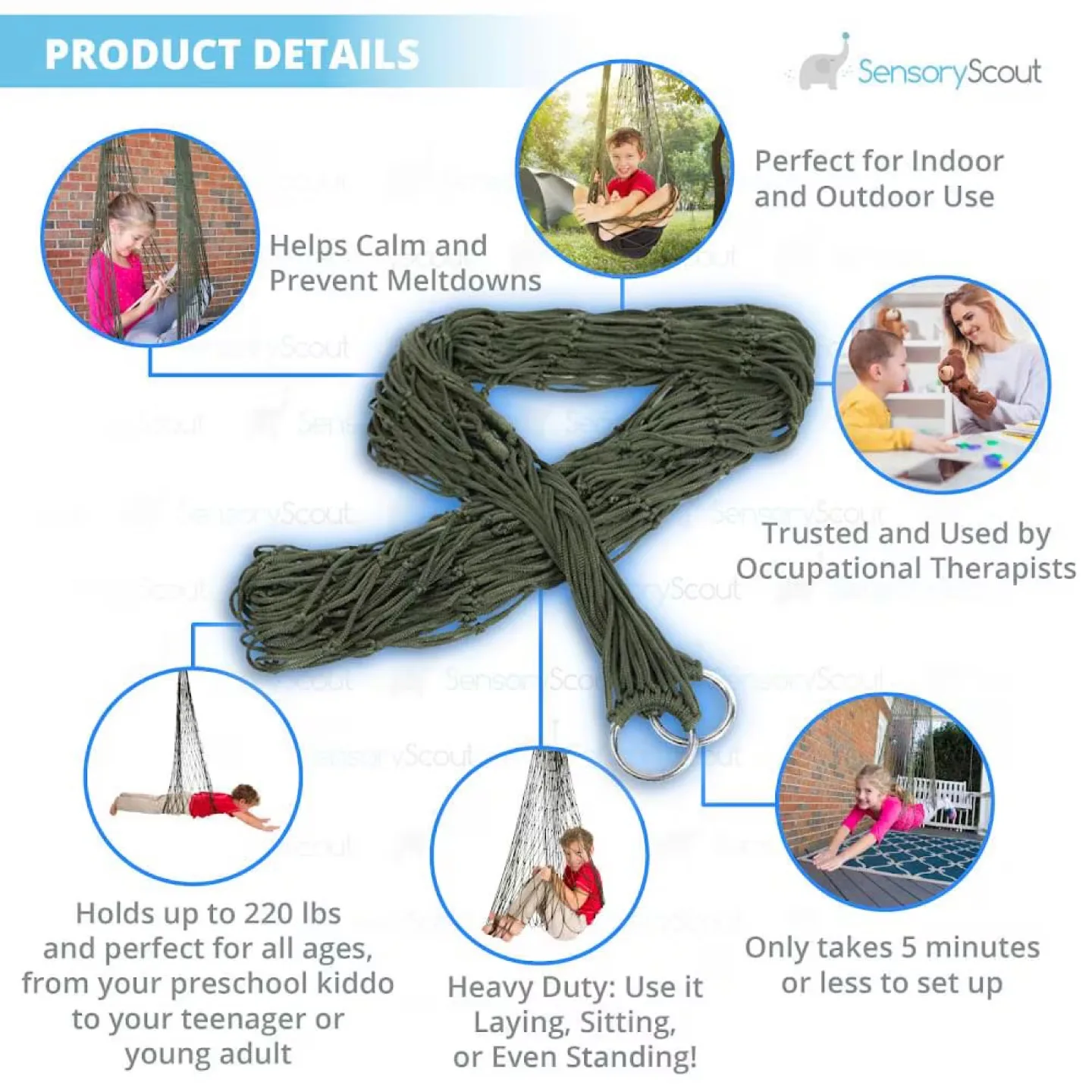 SensoryScout Mesh Sensory Swing image indicator(4)