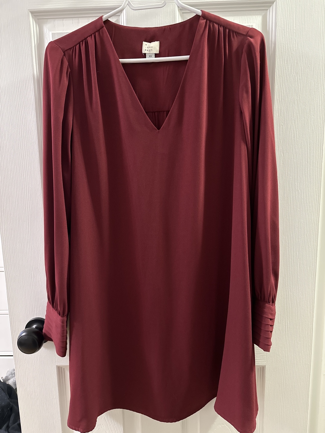 A New Day Burgundy Dress