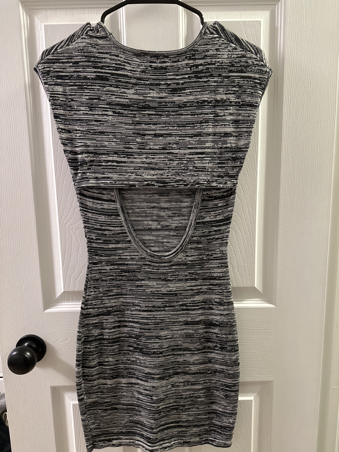 Dynamite Grey and Black Striped Mini Dress Size P/S - photo 2