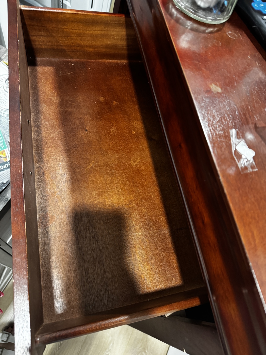 Dark Brown Wooden 5-Drawer Chest - photo 4