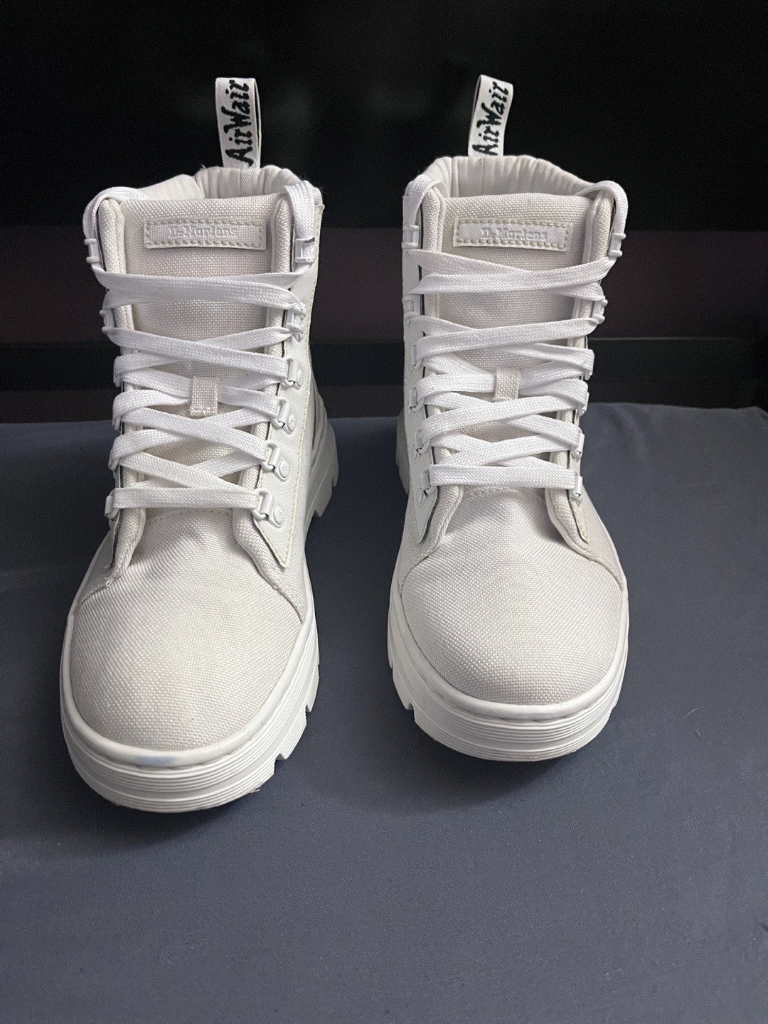Dr. Martens AirWair White Canvas Boots