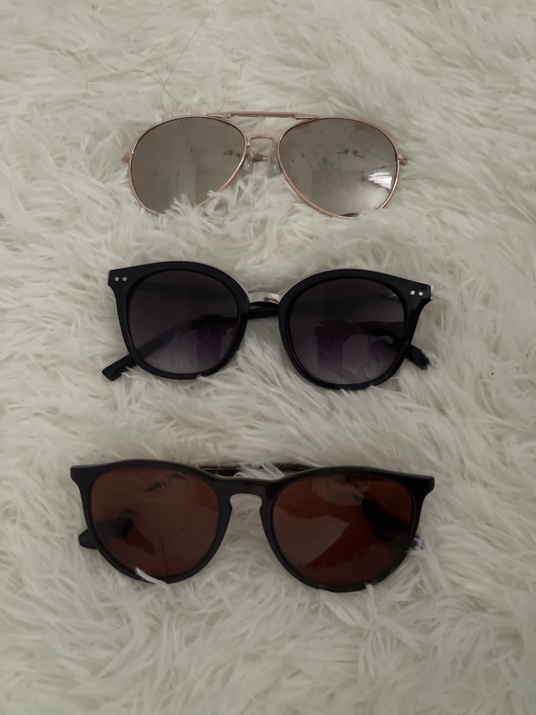 Three pairs of sunglasses