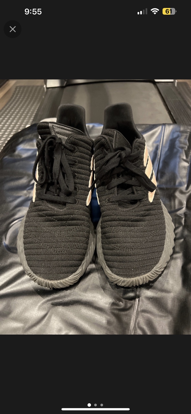 Adidas Black and Pink Running Shoes