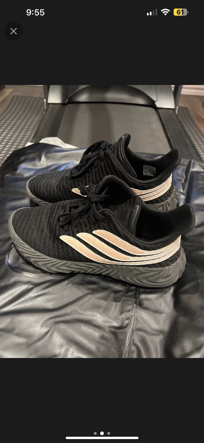 Adidas Black and Pink Running Shoes - photo 2