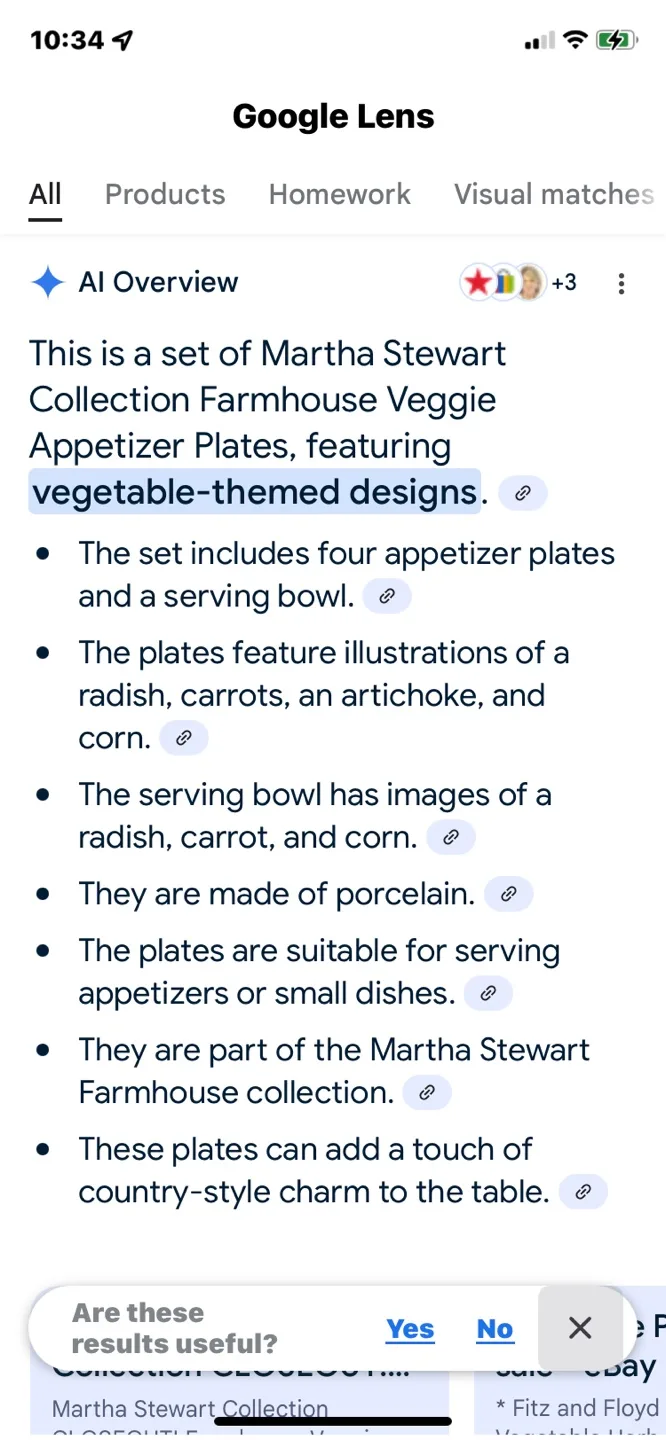 Vegetable-themed dinnerware set image indicator(8)