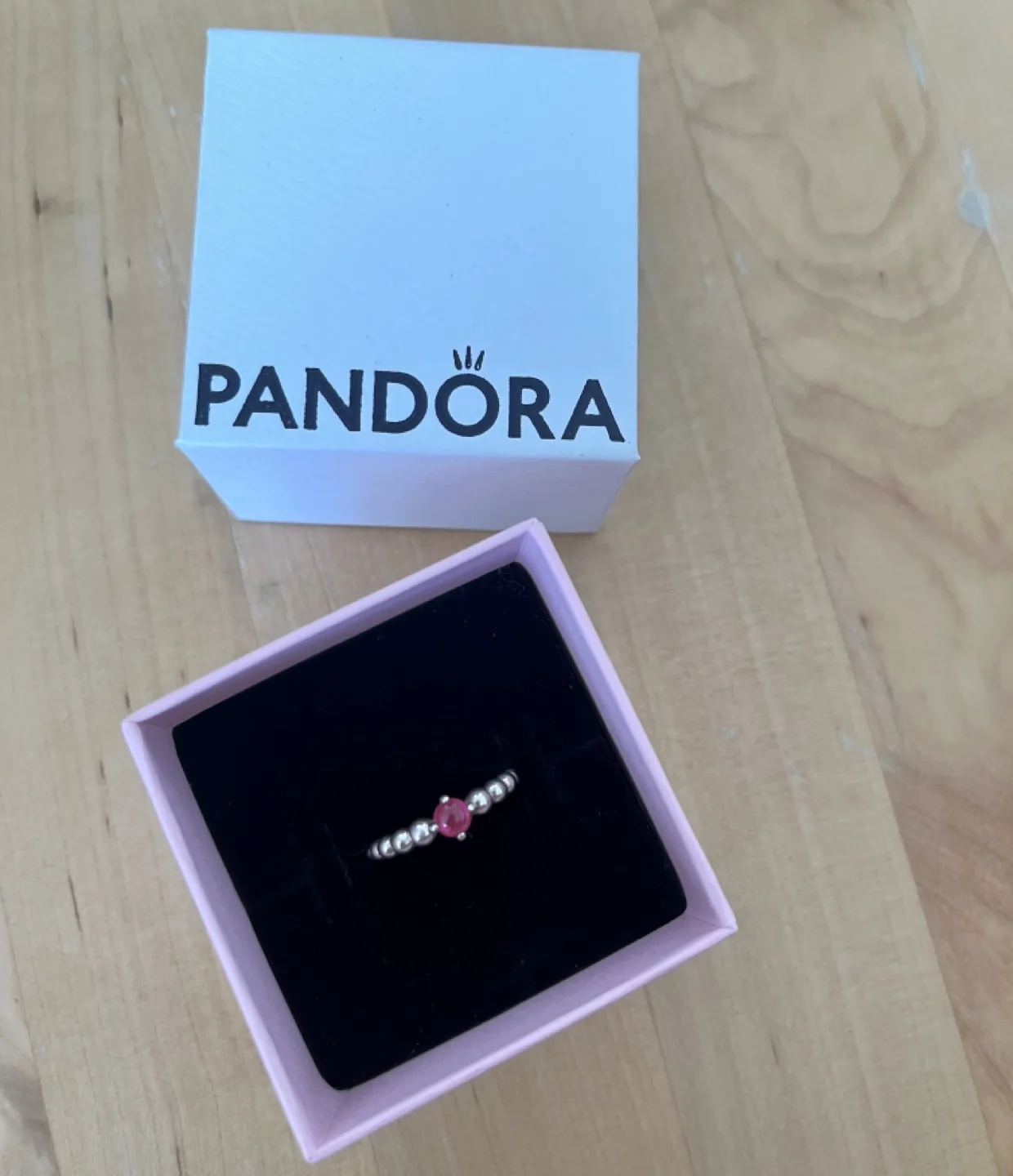Pandora October Petal Pink Beaded Ring thumbnail