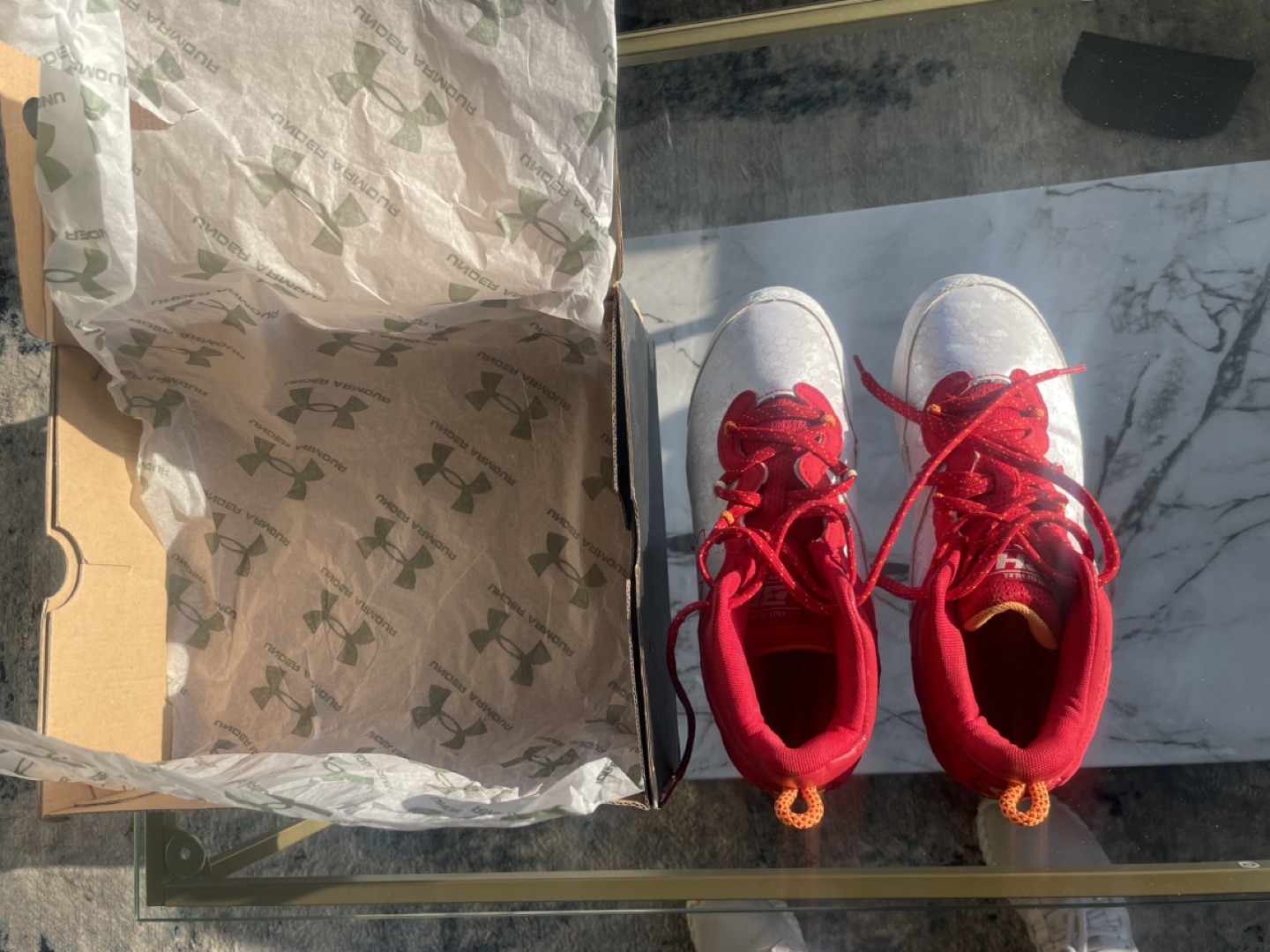 Under Armour Baseball Cleats - Red/White