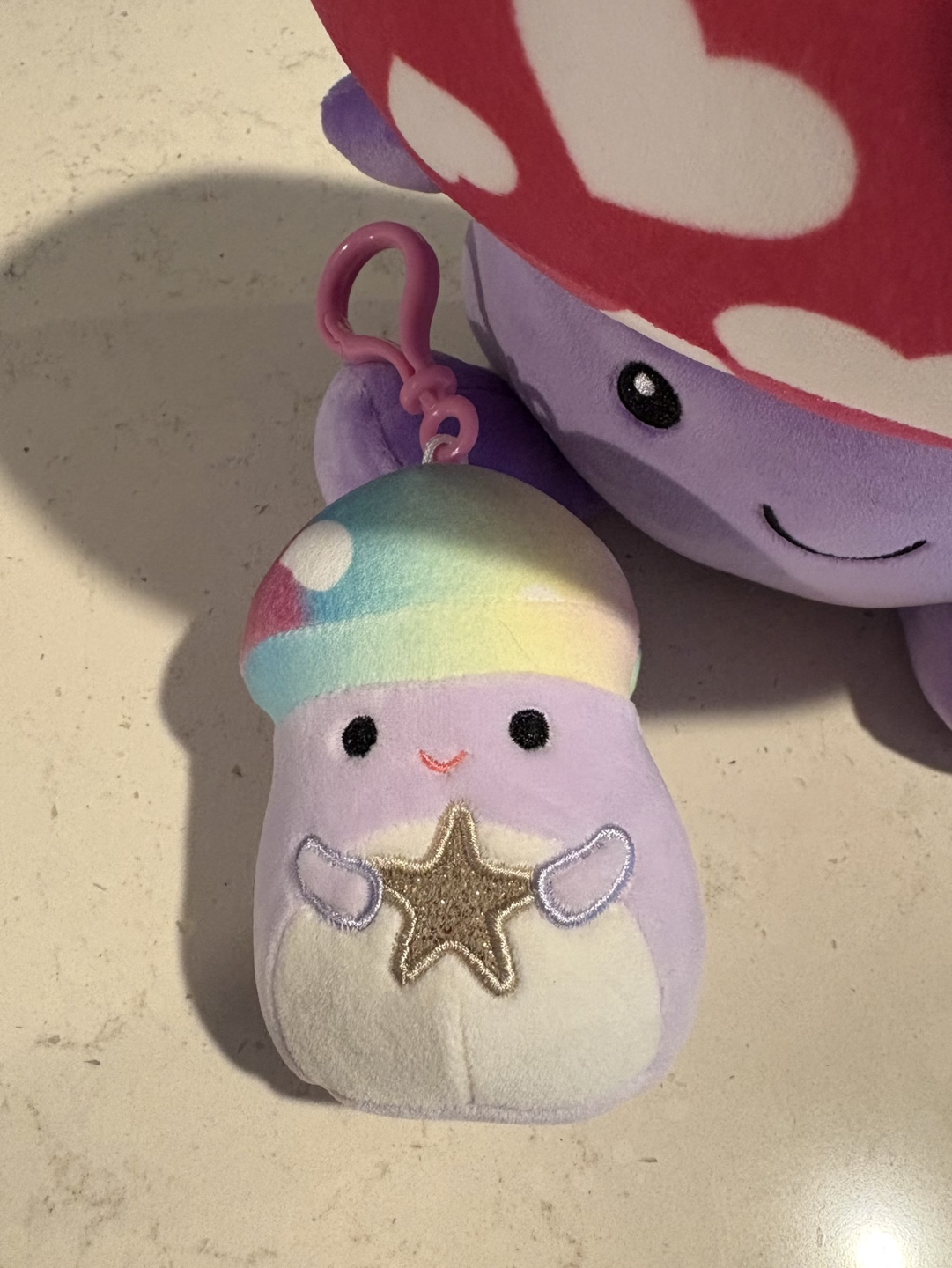 Squishmallow Valentine's Day Mushroom Plush and Keychain Set - photo 2