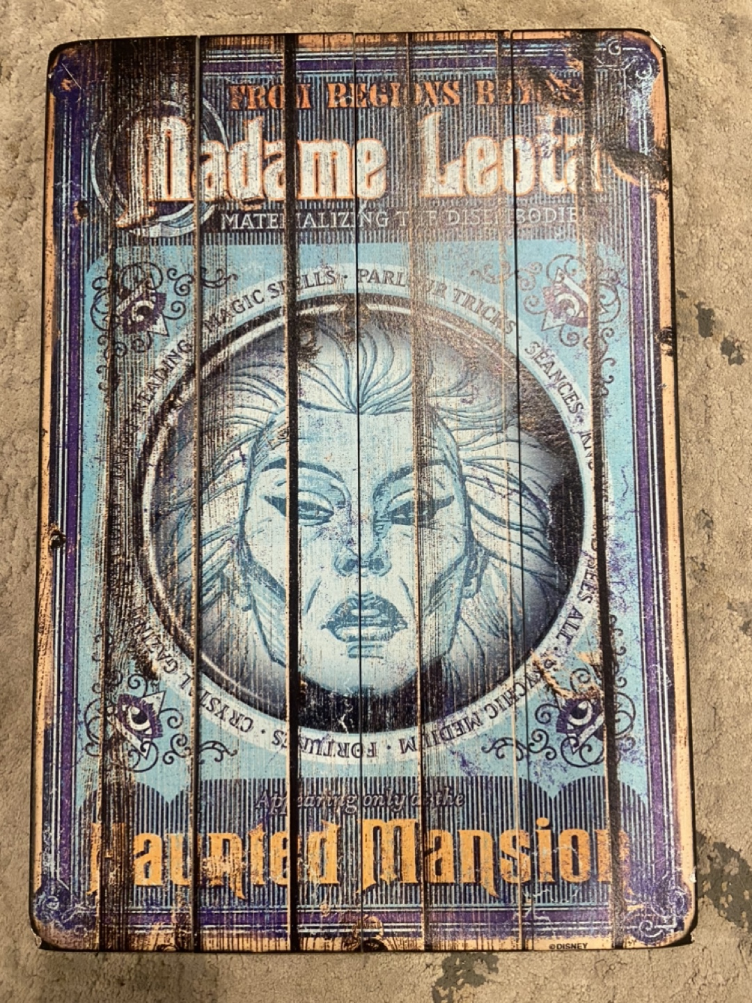 Haunted Mansion Madame Leota Wood Sign
