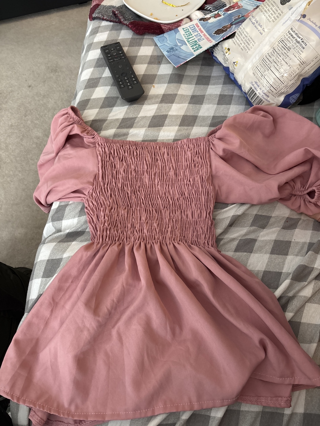 Dusty Rose Off-the-Shoulder Blouse