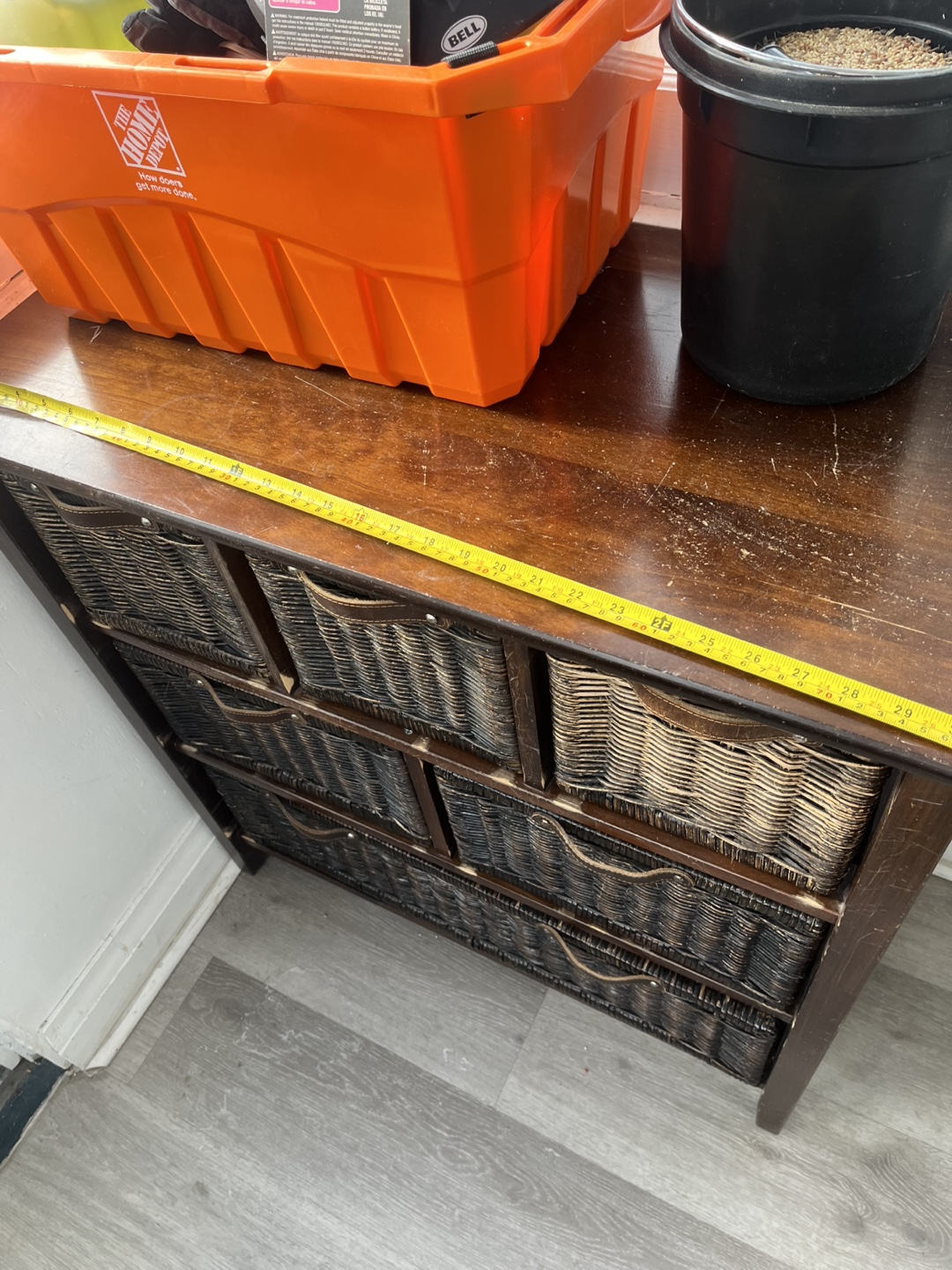 Wicker Basket Storage Chest - photo 4