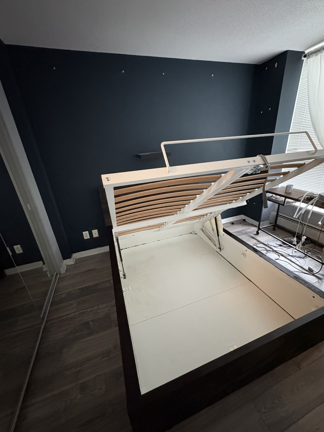 IKEA MALM queen bed frame with storage - photo 4