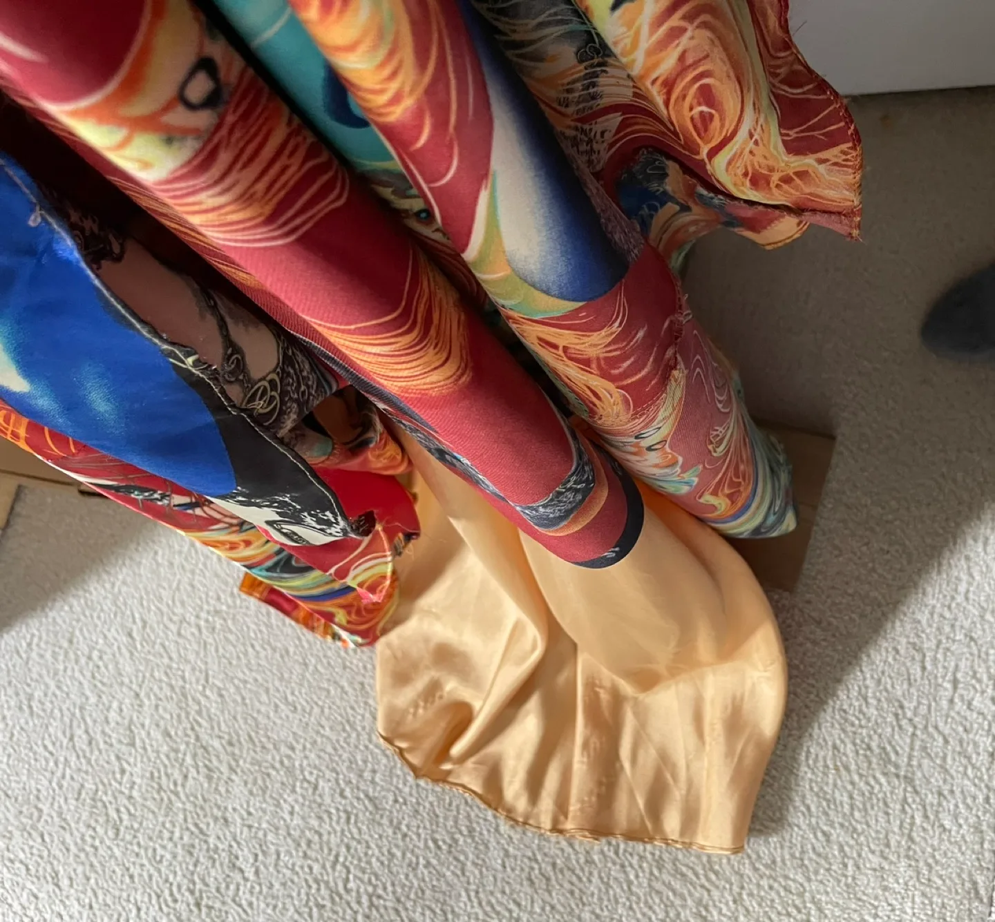 Stunning silk & Beaded colourful Long dress image indicator(6)