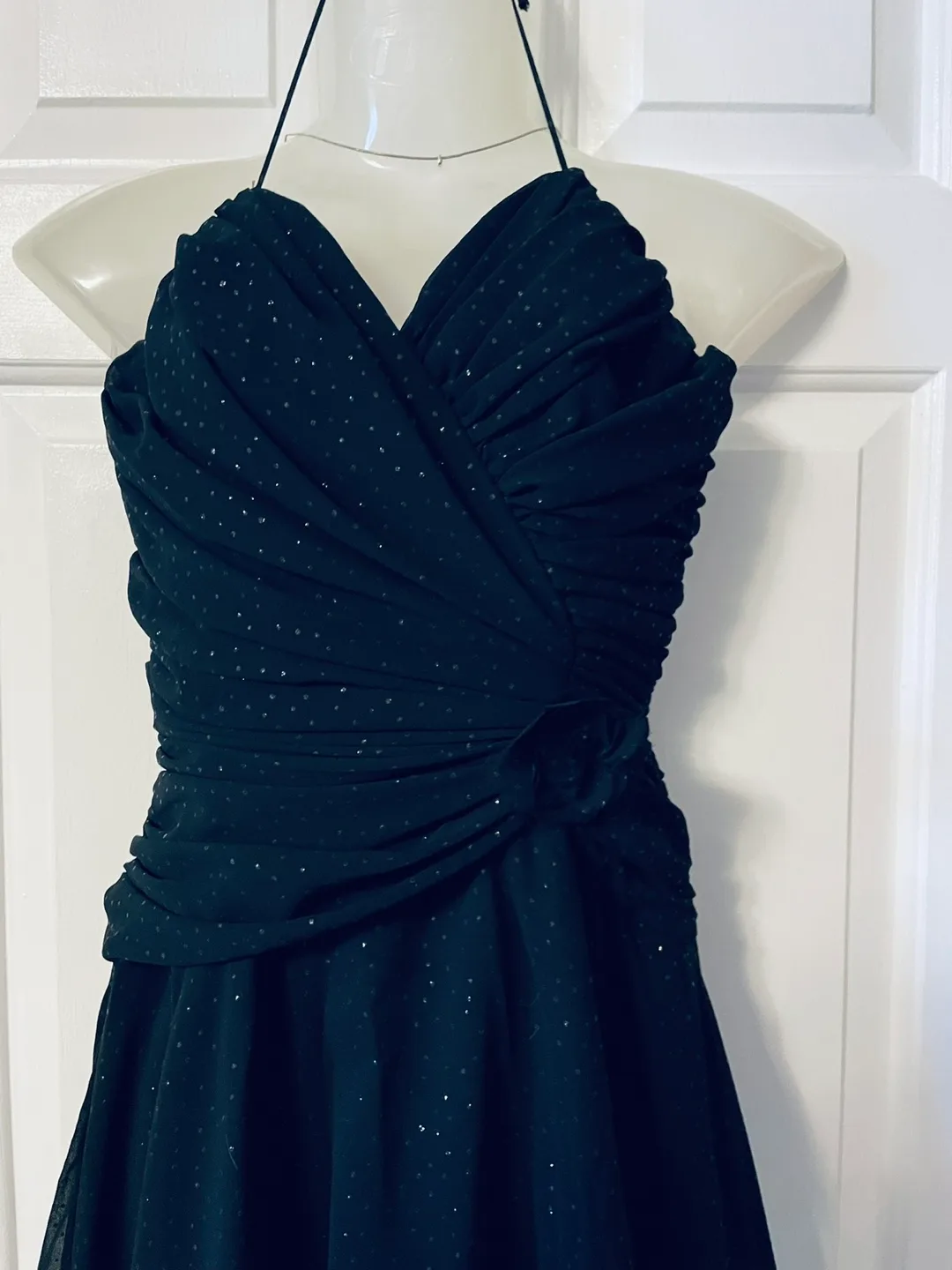 Pretty Black Shimmery long dress image indicator(2)