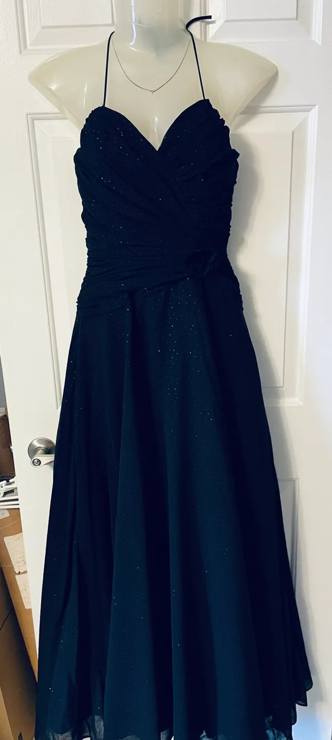 Pretty Black Shimmery long dress image indicator(6)