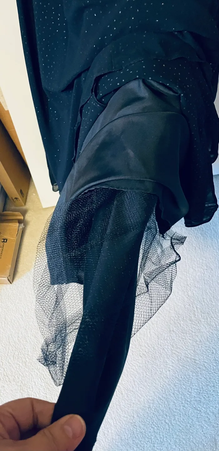 Pretty Black Shimmery long dress image indicator(7)