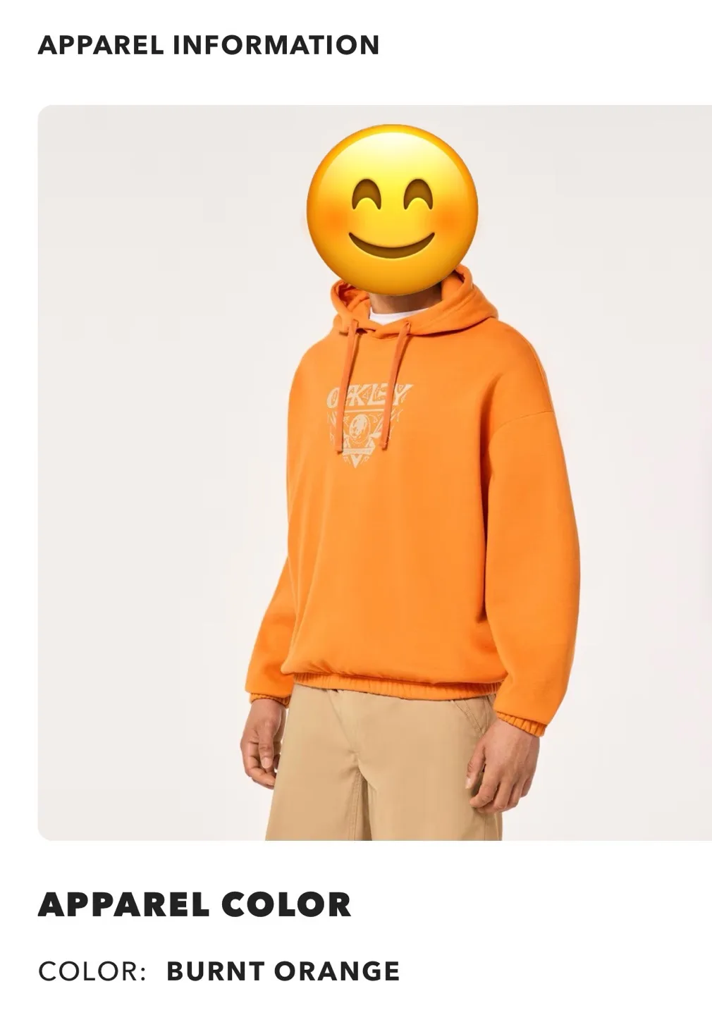 Oakley Men’s Lunaformic Hoodie - Burnt Orange image indicator(5)