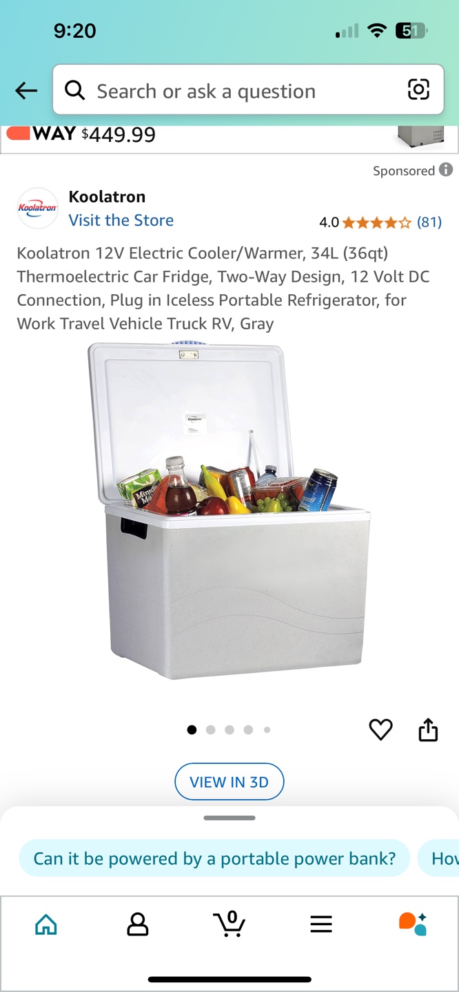 Koolatron 12V Electric Cooler/Warmer Cooler