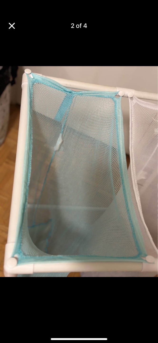 Double Laundry Hamper with Wheels - photo 2