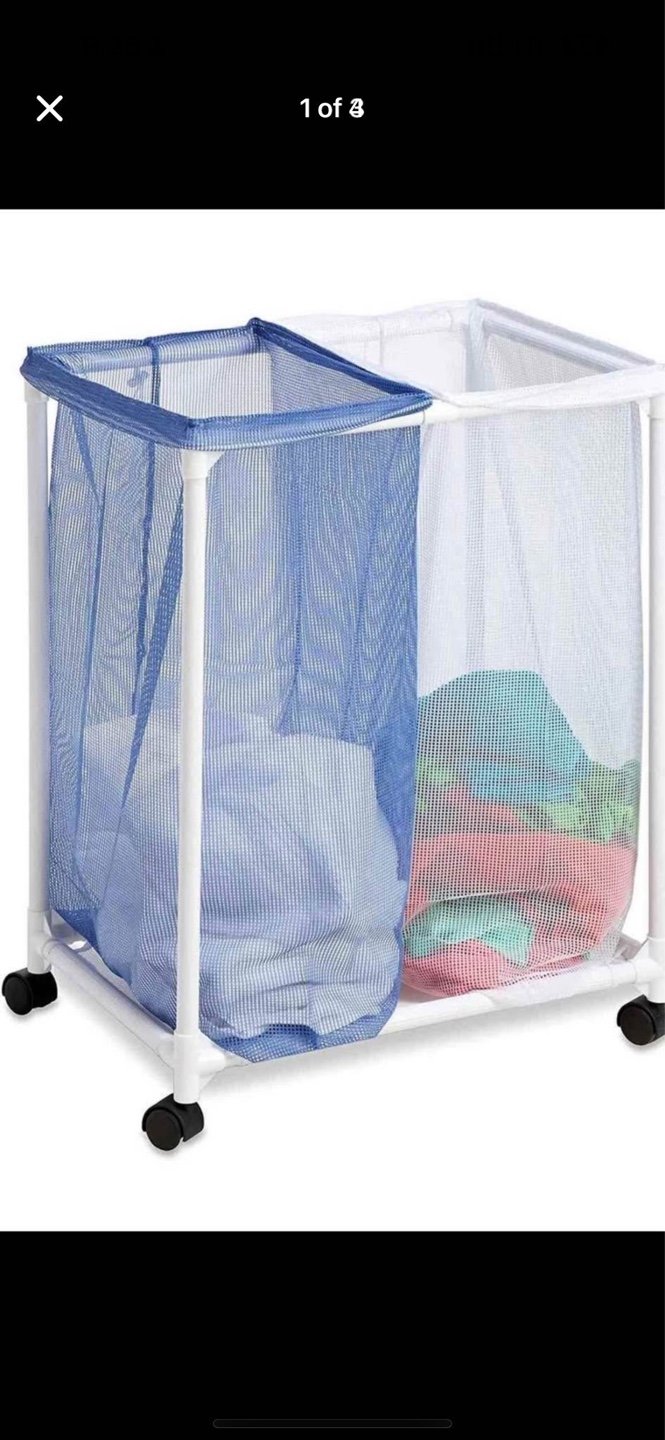 Double Laundry Hamper with Wheels